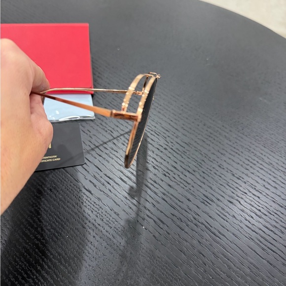 Fendi Rose Gold Aviator Sunglasses main image 7